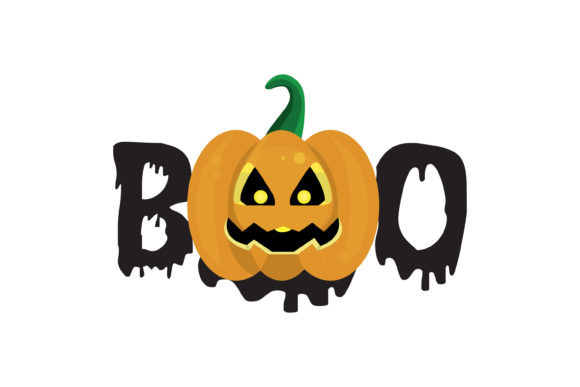 Boo Pumpkin Quote Halloween: Graphics & Crafts for Halloween Marketing
