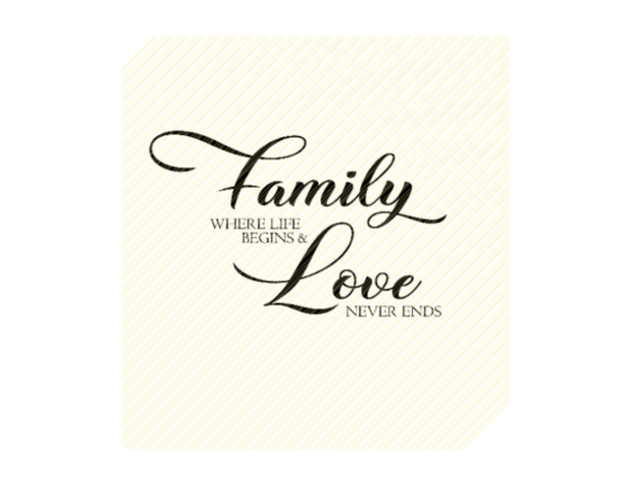 Family Where Life Begins Graphic for Crafts and Design