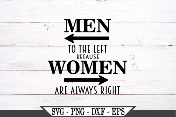 Men to the Left Funny Bathroom Quote Graphics