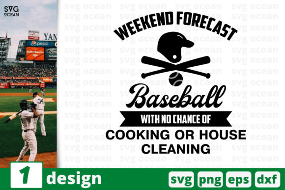 Weekend Forevast Baseball Quote Graphics and Crafts